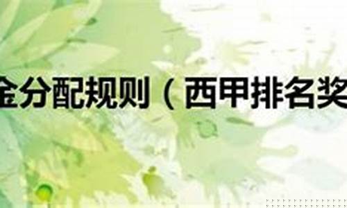 西甲联赛奖金分配-西甲联赛奖金制度