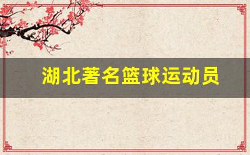湖北篮球名将-湖北著名篮球运动员